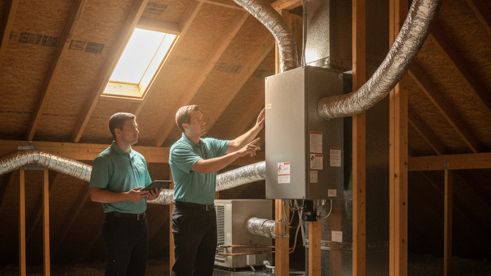 ERV unit installed in a San Diego attic providing fresh air ventilation