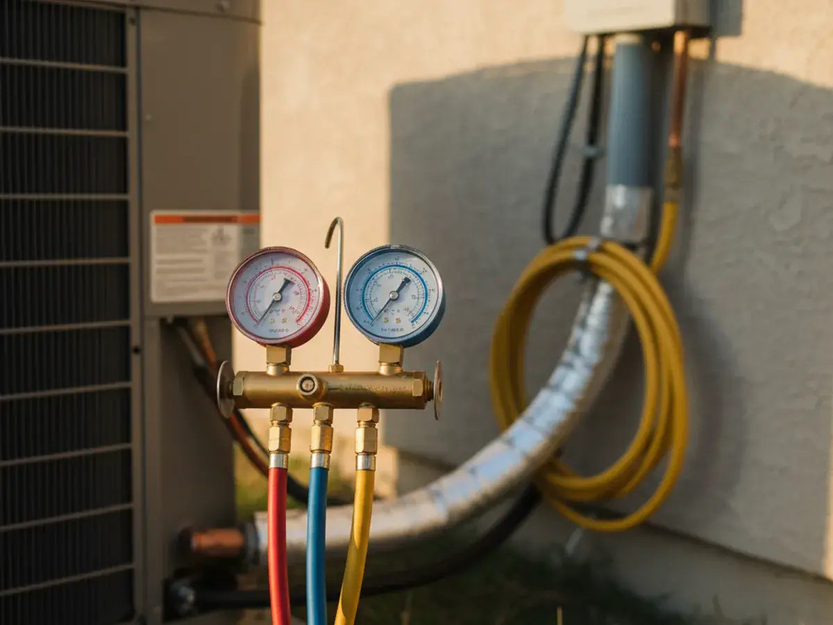 AC Repair detail work by a licensed HVAC technician in Hidden Meadows, CA