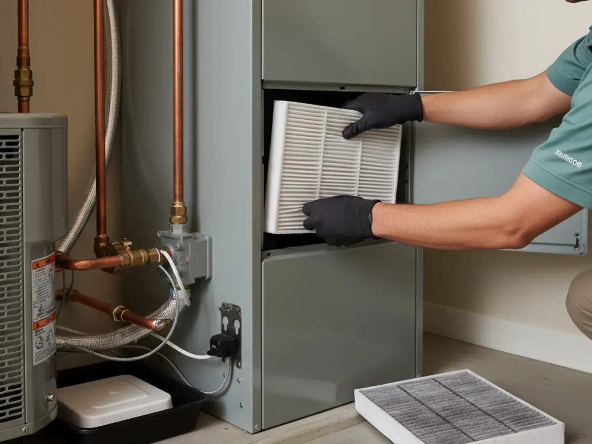 Maintenance detail work by a licensed HVAC technician in Mira Mesa, CA